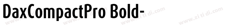 DaxCompactPro Bold字体转换